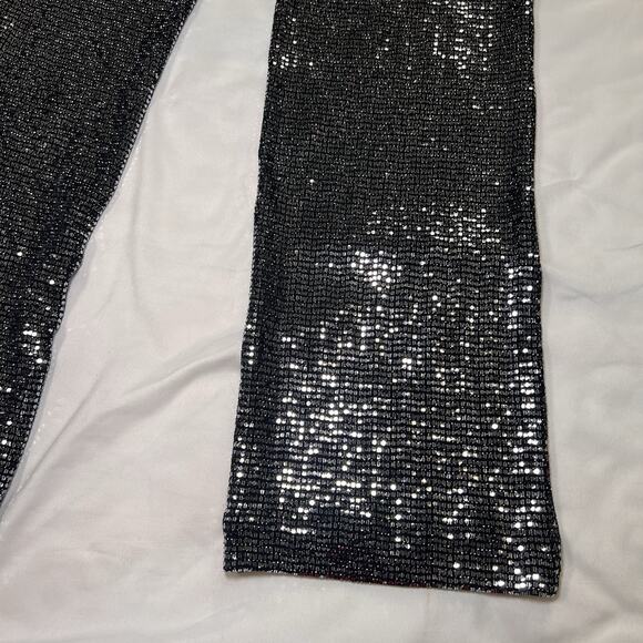 Free People Pants Women’s Size 4 Black Combo Shine On Straight Cropped NEW NWT - Picture 13 of 16